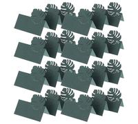 HYTROVE 50 Cartes de Nom de Table en Papier Vert Feuille, Effet Tridimensionnel Élégant Espace Vierge pour Écrire, pour Banquets et Conférences