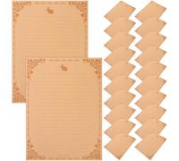 HYTROVE 50 Feuilles Papier à Lettre Vintage Ligné pour Écriture Manuscrite Papier Décoratif Rétro pour Lettres Poèmes et Notes Papeterie Pratique et Élégant