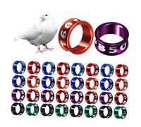 HYTROVE 50pièces Anneaux De Jambes pour Oiseaux pour Identifier Pigeons Perroquets Et Volaille Anneaux Résistants avec Marquages Clairs pour Éviter La Perte Et Assurer Le Confort des