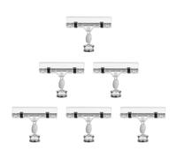 HYTROVE 6 Clips Porte-étiquettes Magnétiques Argentés en Acier Inoxydable et Plastique, Léger et Pratique pour Affichage des Prix en Supermarché, Lot de 6 Pièces