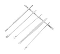 HYTROVE 6 Pièces Set D'outils de Nettoyage des Oreilles en Acier Inoxydable Argenté avec Design Spirale pour Usage Domestique Simple et Confortable