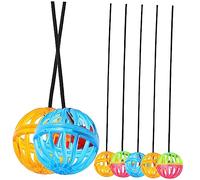 HYTROVE 7 pièces Boule à Cloche pour Lézard de Jouets à Ventouse pour Reptiles pour Dragon Barbu Gecko et Autres Animaux Grimpeurs