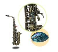 HYTROVE 9 pièces Boutons de Clé Saxophone Coquille Ormeau Naturelle pour Accessoires Alto Tenor Soprano Incrustations Lisses et Colorées pour Fatigue