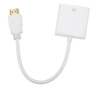 HYTROVE Adaptateur Vidéo Numérique vers Vga Multifonction en Abs Blanc Installation Rapide et Transmission pour Conversion Haute Définition 1080p