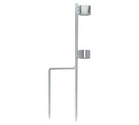 HYTROVE Ancrage Fixe pour Confortable et Diamètre de Intérieur de 3,90cm Parasol en Acier Inoxydable Argenté Portable Poignée Plage Jardin Extérieur