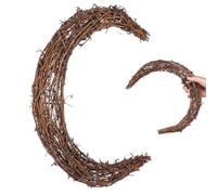 HYTROVE Anneau en Rotin Tressé de Lune 30 CM pour Couronne de Noël à Fabriquer Activité Créative pour Adultes