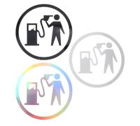 HYTROVE Autocollants pour Voiture Lot de 3 Stickers Humoristiques pour Bouchon de Réservoir, Autocollants Décoratifs pour Usage Extérieur et Intérieur