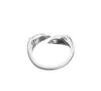 HYTROVE Bague Anneau D'ouverture en Cuivre Argenté, Accessoire de Mode Stylé et Créatif pour Femmes, pour Scènes Festives et Attirer L'attention