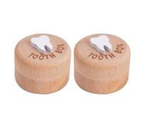 HYTROVE Boîte à Dents de Lait Cheveux Fœtaux pour Bébé, Grosse Capacité en Bois Étanchéité, Design Adorable, pour Conserver Dents et Cheveux Fœtaux