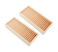 HYTROVE Boîte à Fiches en Bois 2pcs Compartiments Multiples et Design Détachable, Rangement Ample pour Cartes de Visite et Épingles à Cheveux, pour Bureau et Maison