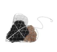 HYTROVE Boîte à Matériaux de Nidification de Cœur en Fer et Coton, Facile à Suspendre pour Nichoirs à Colibris Près des Mangeoires Le Jardin