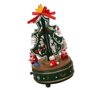 HYTROVE Boîte à Musique Décorative Verte en Bois Forme Arbre de Noël Décoration de Bureau Créative et Ornement de Maison pour Chambre de Fille