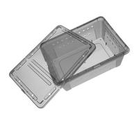 HYTROVE Boîte à Reptiles en Plastique Noir Haute Dureté de Surface et Forme Simple, Facile à Observer, pour L'élevage Présentation de Petits Reptiles et Animaux