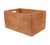 HYTROVE Boîte de Rangement Vintage Bois avec Poignée Coffret Échange pour Communauté Boîte Multifonction pour Journaux Cosmétiques Teinte Bois Rétro