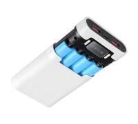 HYTROVE Boîtier de Batterie 18650 à Assembler 4 Emplacements, Double Port USB, Résistant aux Chocs, Portable, pour Activités de Voyage et Extérieur