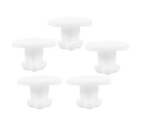HYTROVE Bouchons D'étanchéité Adaptés aux Trous de 0,5-0,6 Cm Lot de 5 en Silicone Blanc Effet de Pression et Ventilation pour Boîtes à Lunch Isothermes