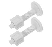 HYTROVE Boulons et Vis en Plastique pour Abattant Toilette, Kit 2 Pièces Chevilles en Caoutchouc, Fixation Rapide pour Sièges Wc Usage Quotidien