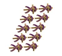 HYTROVE Broche Commémorative Croix Ruban en Alliage Rose avec Finition Polie, Ajustement Sécurisé, Élégante pour Services Commémoratifs et Occasions de Deuil