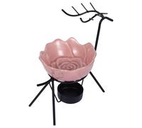 HYTROVE Brûleur D'arômes en Fer et Céramique Noir Forme Cerf pour Diffusion Huile Essentielle Décoration Chambre ou Yoga Élégant et Pratique