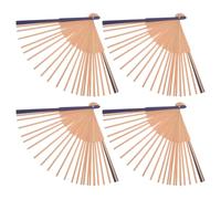 HYTROVE Cadre D'éventail Pliant en Bois Style Japonerie 4pcs, Robuste et Décoratif, pour Fabrication D'éventails Pliables et Décoration de Festival