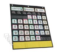 HYTROVE Calendrier Hebdomadaire Poche Éducative pour Garçon Fille Organiseur Mural Préscolaire avec Météo Outil Dapprentissage pour Classe et Maison Modèle Cactus