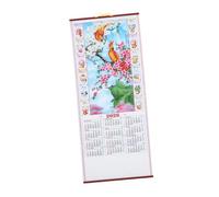 HYTROVE Calendrier Mural Grand Espace D'écriture Année Cheval 2026 Design Imitation Rotin Léger Décoration Traditionnelle Chinoise pour Salon et Bureau