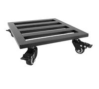 HYTROVE Chariot à Plantes pour Pots de Fleurs Plateau Carré Mobile Noir avec roulettes Pivotantes Robustes pour Terrasse et Jardin