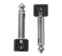 HYTROVE Connecteur de Câble Patch Guitare 2pcs sans Soudure en Métal Argenté, Design Modulaire Stable, pour Câbles D'effets et Réparation DIY Pedalboard