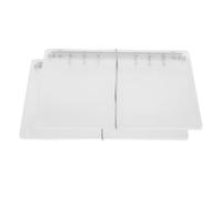 HYTROVE Couverture de Classeur A7 en Pp avec 6 Anneaux et Élastique, Lot de 2, Protection Transparente pour Cahier Rechargeable, pour L'école et Projets Créatifs
