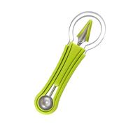 HYTROVE Cuillère à Boule de Melon en Acier Inoxydable Vert, Outil de Sculpture de Fruits Pratique Cuisine, Résistant la Rouille, pour Présents de Pendaison de Crémaillère