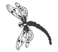 HYTROVE Décoration Murale en Fer Forme de Libellule, Ornement Suspendu en Métal Noir, Art Mural Unique et Décoratif pour Chambre ou Hôtel