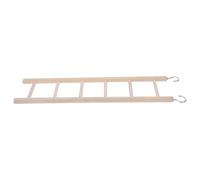 HYTROVE Échelle à Oiseaux en Bois Beige Crochets Métalliques, Escalier Suspendu pour Cage, Développe L'intelligence des Perroquets et Hamsters