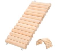 HYTROVE Échelle en Bois pour Hamster et Petits Oiseaux Suspendue Balançoire pour Exercice et Décoration de Bureau, Résistante aux Morsures, Développement de L'équilibre