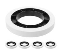 HYTROVE Élastiques pour Envelopper les Billets en Papier Épais Blanc, Bandes de Tri Bancaires Sécurisant L'argenté, 5 Rouleaux Design Disque Rond pour Banques et Supermarchés