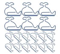 HYTROVE Ensemble de 50 Trombones Métalliques de Baleine Bleu, Clips Décoratifs Réutilisables pour Organiser Fichiers et Documents au Bureau L'école