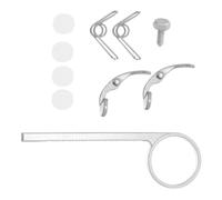 HYTROVE Ensemble de Trompette à Vent, Accessoires pour Instruments en Cuivre, Métal et Plastique, Argenté, Anneau de Doigt de Coulisse, Couvercle de Soupape, pour Trompette et Cuivres,