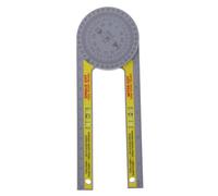 HYTROVE Équerre d'angle incurvée en plastique pour charpentiers Double échelle outil précis pour mesure et coupe d'onglet