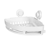 HYTROVE Étagère et Gobelet sans Perçage de Rangement Triangulaire Murale en Plastique Blanc, Support Multifonction Porte-Brosse à Dents pour Salle de Bain