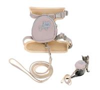 HYTROVE Harnais Réglable pour Chat avec Laisse Imprimée Système de Sécurité Fugue Confort Ergonomique pour Activités Intérieures et Extérieures Convient Aux de Moyenne et Petite Design