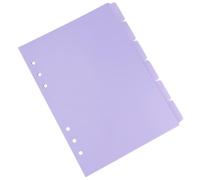 HYTROVE Intercalaires pour Classeur en Plastique Pp 6 Pièces Onglets Réinscriptibles, Séparateurs A7 pour Organiser Cahier ou Classeur à 6 Trous