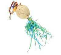 HYTROVE Jouet Suspendu pour Perroquet Accessoire De Cage à Oiseaux Couleur avec Jou Mâcher Déchiqueter pour Divertissement des Oiseaux