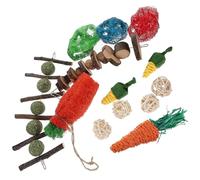 HYTROVE Jouets à Mâcher en Bois pour Hamster et Cochon d'Inde, 16 Pièces, Favorisent l'exercice Divertissement Quand Ils sont Seuls