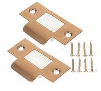 HYTROVE Kit de Renforcement de Porte Intérieure en Acier Inoxydable Or, 2 Sets Plaques de Gâche Résistantes à L'usure pour Empêcher L'accès Non Autorisé