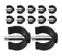 HYTROVE Lot de 12 Clips de C pour Cannes de Marche, Accessoires Robustes en Abs et Acier Verrou à Goupille, Adaptés à L Usage Quotidien et Extérieur