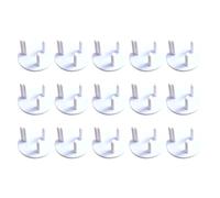 HYTROVE Lot de 15 Caches-prises Électriques pour Garçon et Filles Norme Britannique en Abs Blanc, Protection Chocs Électriques et Risques D'incendie pour Prise Murale