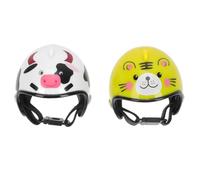 HYTROVE Lot de 2 Casques de Poulet Drôles et Légers, Matériau Confortable et Sûr, Taille Unique, Protection Le Soleil Pluie pour Poules et Volailles Domestiques