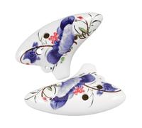 HYTROVE Lot De 2 Ocarinas En Céramique De Style Oriental Pour Apprenants, Alto En Do À Six Trous, Portables Pour Adultes, Enfants, Pratique En Classe, Voyages Et Amateurs De Musique