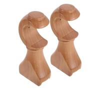 HYTROVE Lot de 2 Supports de Tringle à Rideaux en Bois, Base de Fixation 35 MM, Stabilisateur Robuste, Support de Fixation Plafond et Mur, Accessoire pour Tringle à Rideaux, Usage