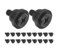 HYTROVE Lot de 20 Vis D'amortissement du Disque Dur en Fer Noir, Vis de Fixation Solide et Faciles à Installer pour Disque Dur Mécanique 3,5 Pouces