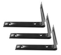 HYTROVE Lot de 3 Supports D'étagères Murales en Fer Noir Revêtement Électrolytique, Capacité de Charge Élevée et Finition Polie, pour Décoration Murale Boutiques et Jardins